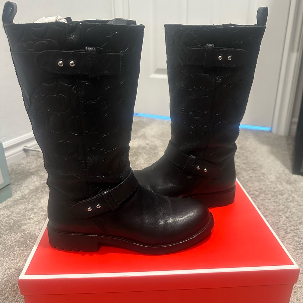 Coach black boots